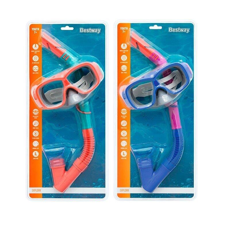 Óculos de Mergulho com Tubo Infantis Bestway Azul 6/7