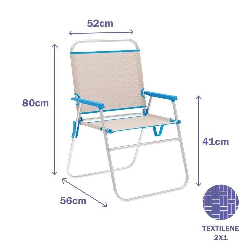 Gepolsterte Campingstuhl Marbueno Beige 3/4