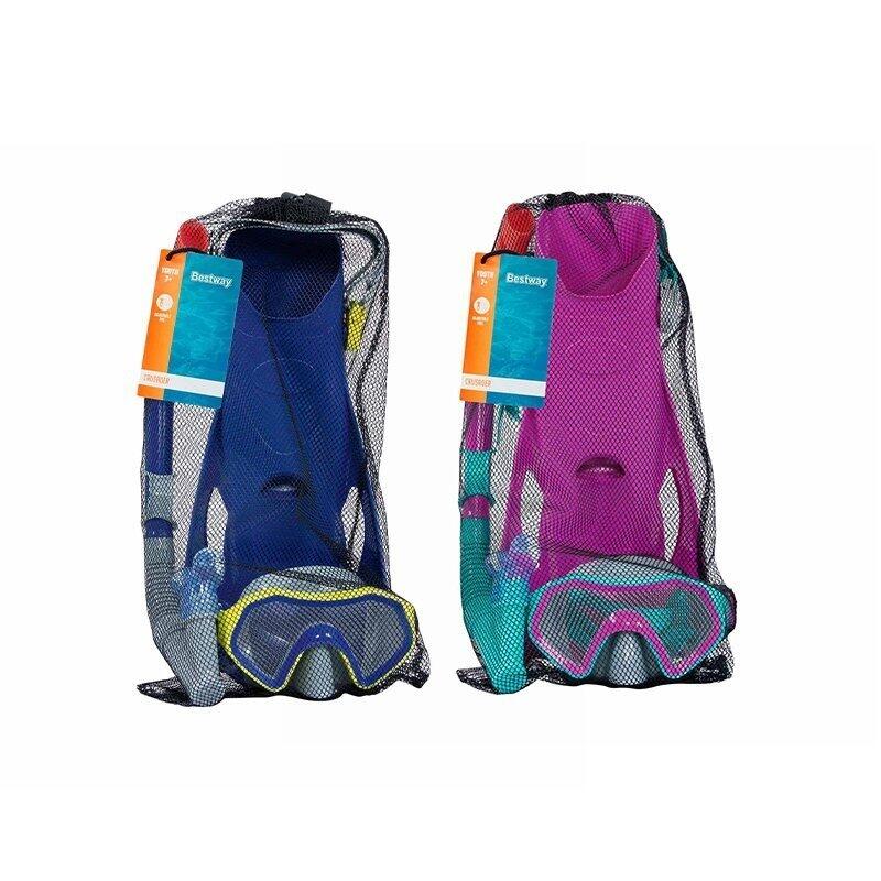 Óculos de Mergulho com Tubo e Barbatanas Bestway Multicolor 6/7