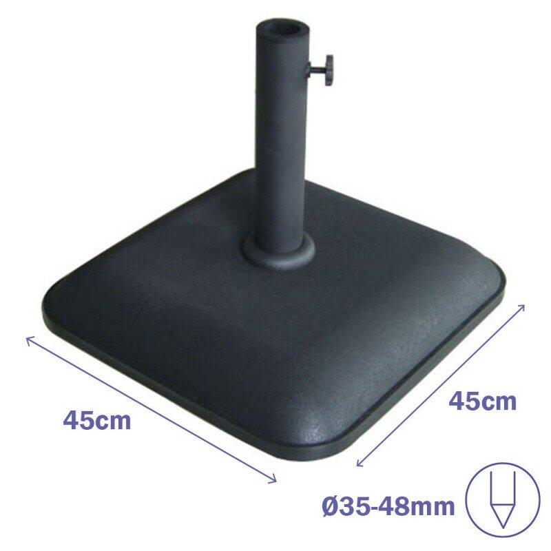 Base de sombrilla Marbueno de cemento 25KG para jardín 3/4