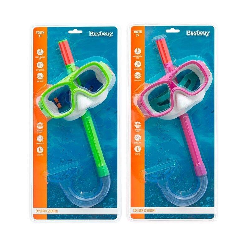 Óculos de Mergulho com Tubo Infantis Bestway Verde 6/7
