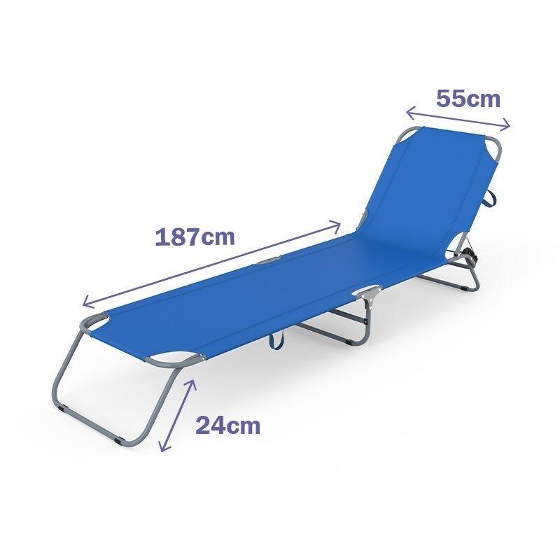 Lettino Marbueno Azzurro 4/4