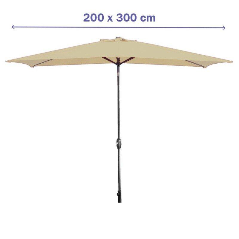 Sombrinha de Aço 200x300 cm para Jardim e Terraça 3/4