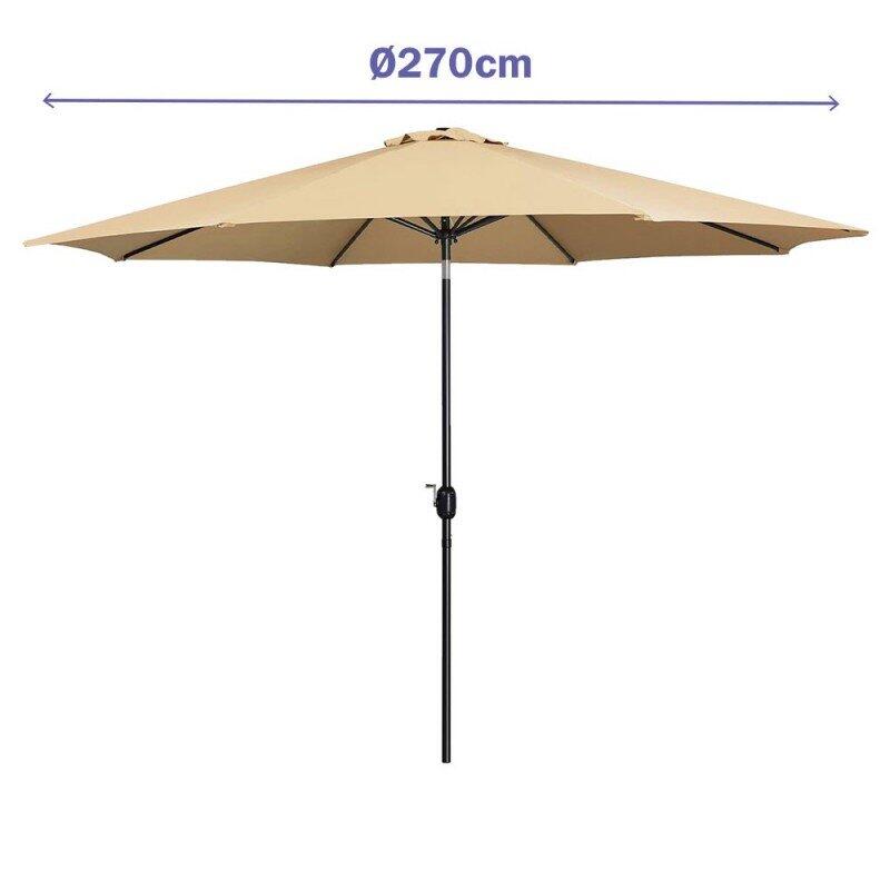 Sombrilla Marbueno 270 cm Acero Plegable para Jardín 3/4