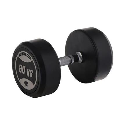 Haltères ronds de musculation 20 kg Fitness Tech – Lot de 2 unités