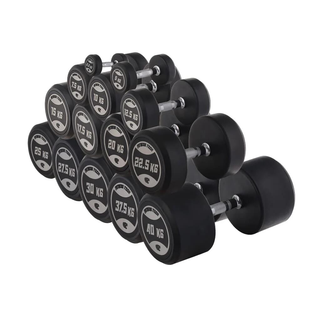 Halteres Redondos de Musculação 20kg Fitness Tech - Conjunto com 2 Unidades 4/7