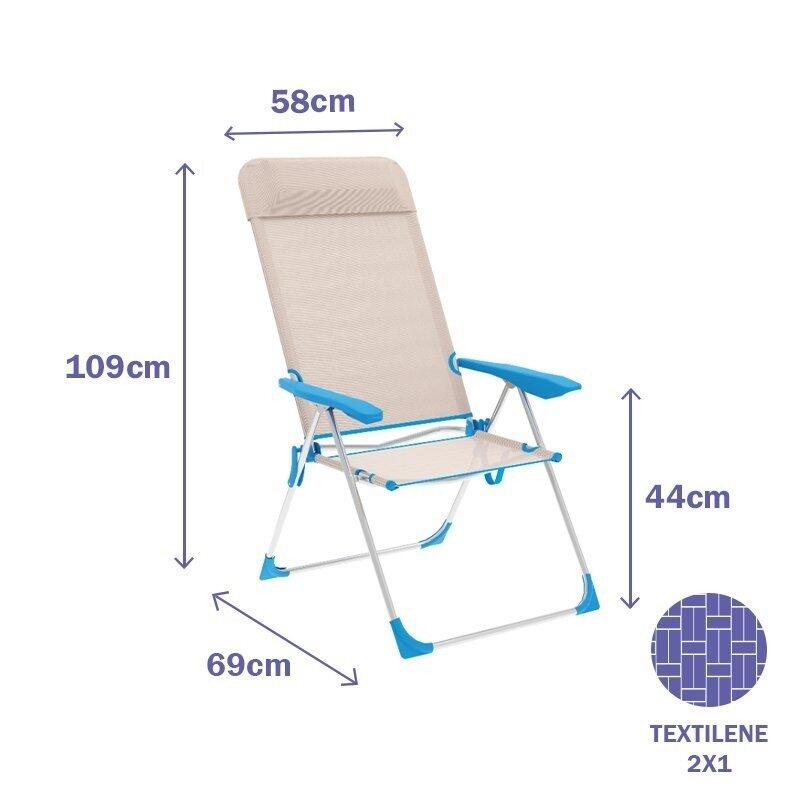 Silla Plegable Marbueno Beige 3/4
