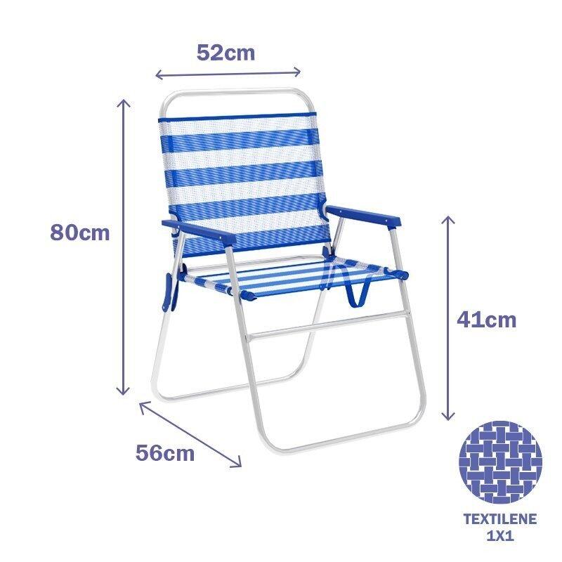 Sedia Pieghevole Marbueno Azzurro 3/4