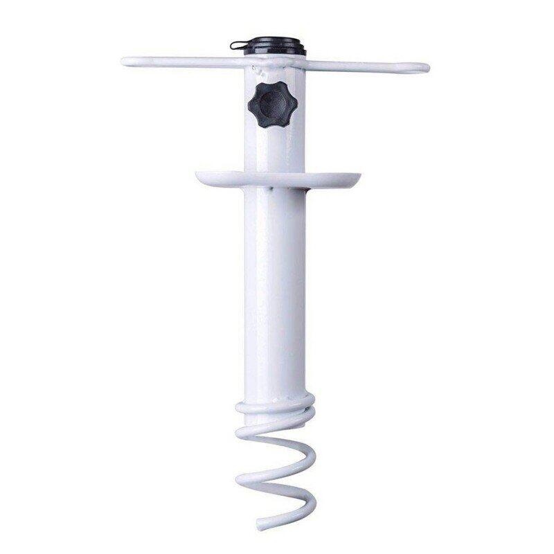 Pincho de Acero Blanco para Parasol en Playa y Jardín 4/4