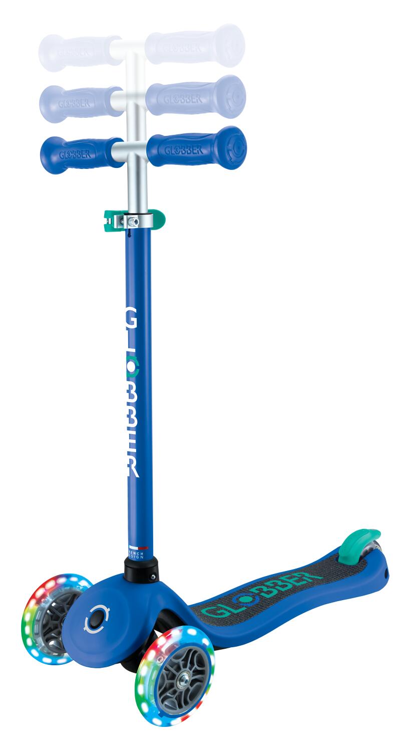 Trottinette Mini tRougetinette  Primo Lights  Navy Blue - Emerald vert 4/7