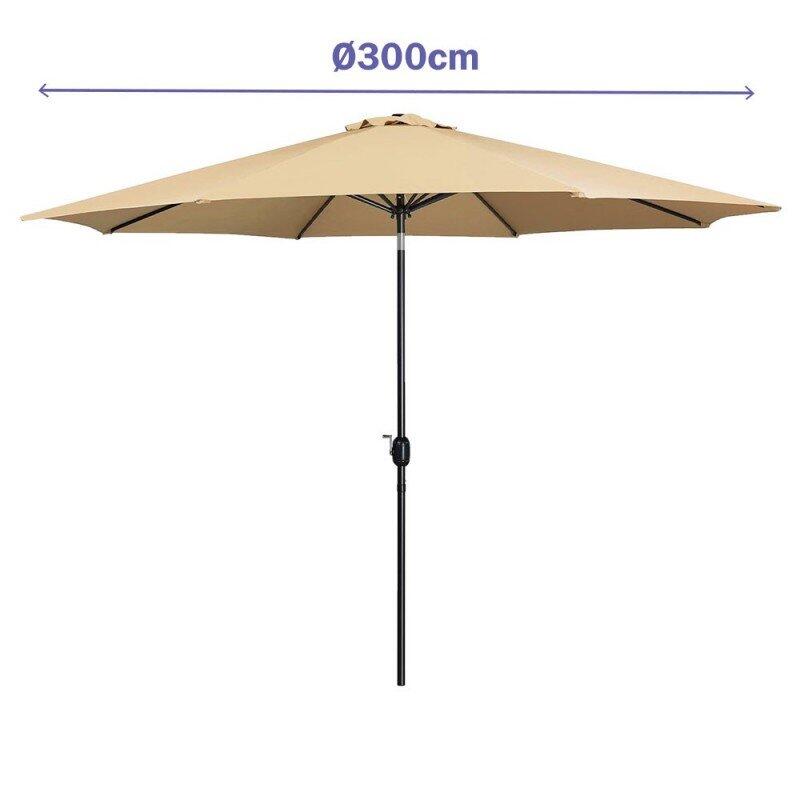Sombrinha Marbueno 300 cm Plegável para Jardim e Piscina 3/4