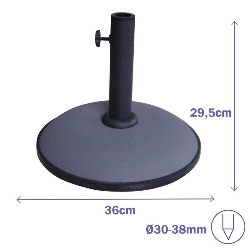 Base Sombrilla Redonda Cemento 36x29,5 cm 11KG Gris 4/4