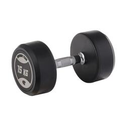 Haltères ronds de musculation 15 kg Fitness Tech – Lot de 2 unités