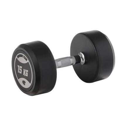 Haltères ronds de musculation 15 kg Fitness Tech – Lot de 2 unités