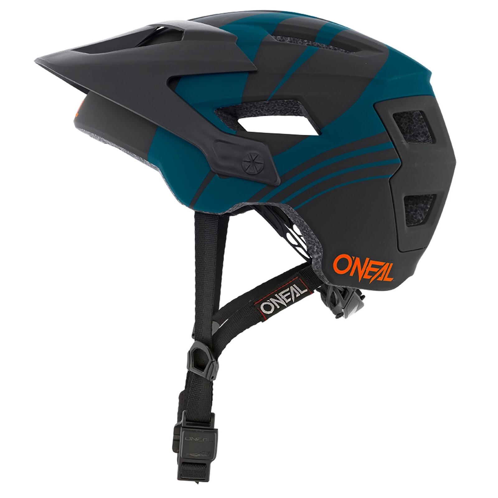 Casque VTT DEFENDER NOVA, noir/pétrole 2/5