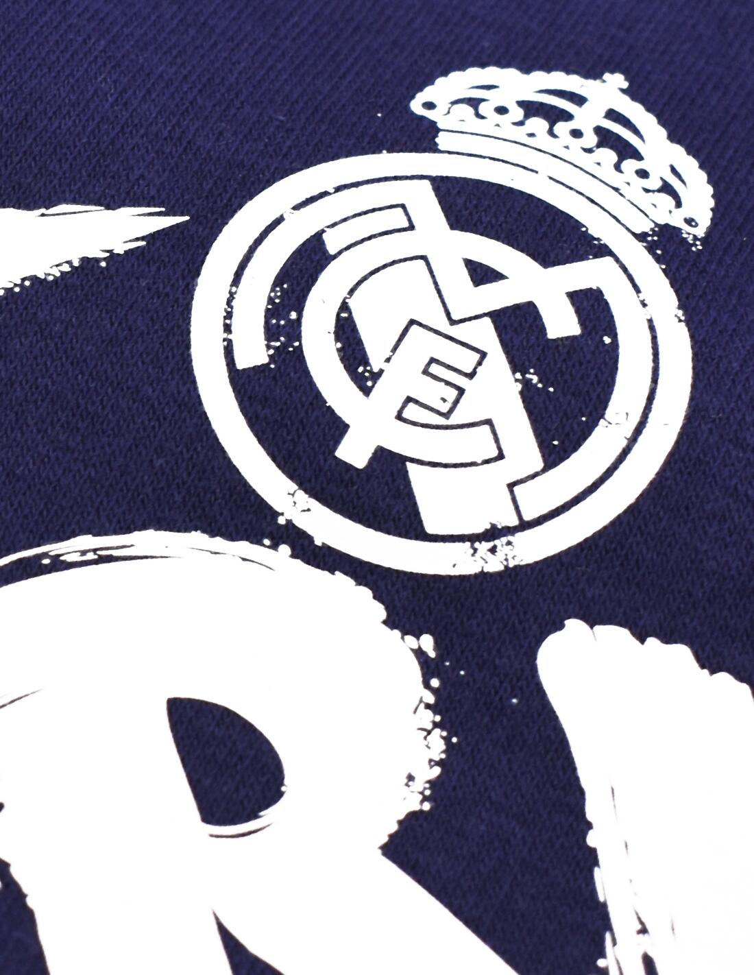 Sudadera Capucha Hoodie Real Madrid Navy 3/4