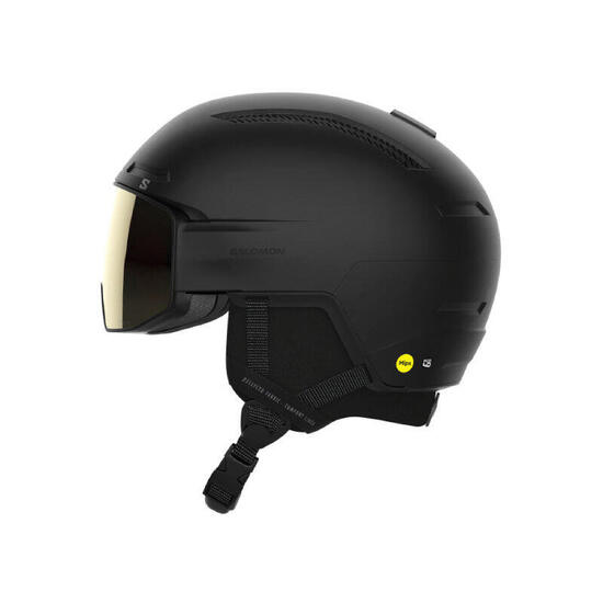 Kask z przyłbicą szybą Salomon Driver Pro Sigma Mips Black 2023