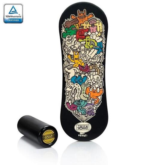 Deska do balansowania TRICKBOARD CLASSIC GET TRICKY z czarnym wałkiem TÜV
