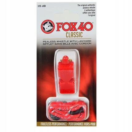 Gwizdek Fox 40 Classic Safety ze sznurkiem sędziowski