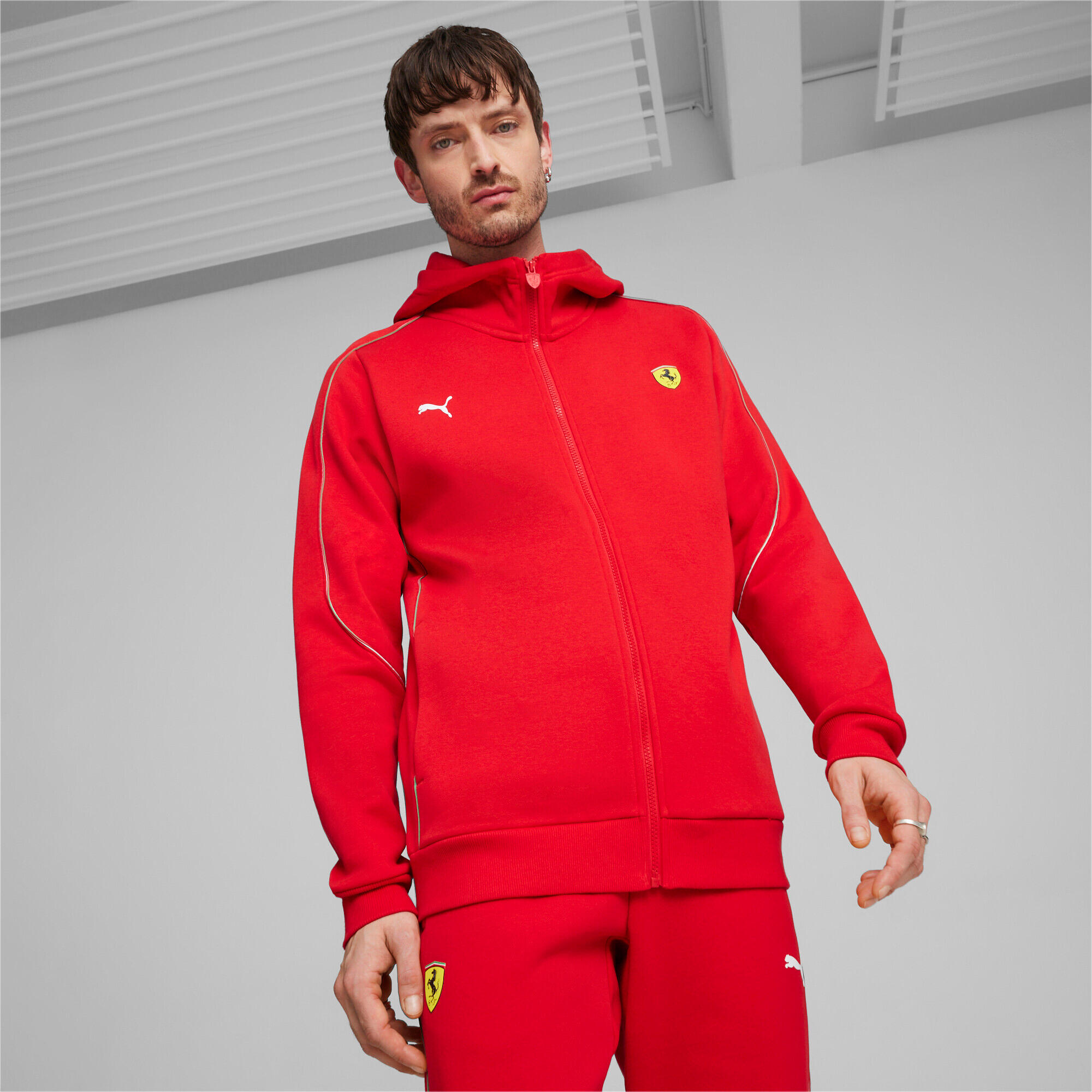 Puma FERRARI RACE herenhoodie rood maat L 3/8
