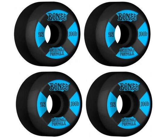 Bones Wheels 100's Black-Blue V5 Sidecut 53mm