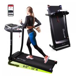 Tapis de course pliable Bluetooth Compact 12km/h Système de levage 139x62x114cm