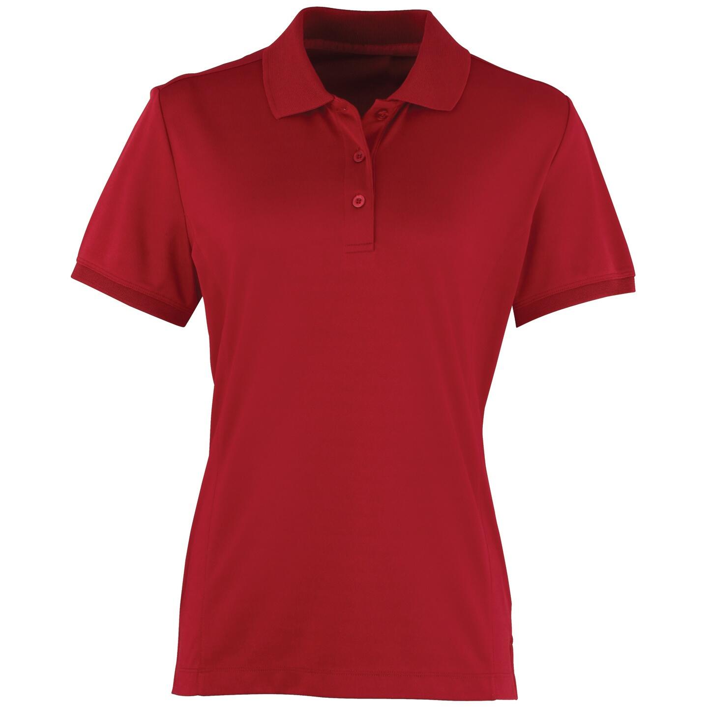 Premier Womens/Ladies Coolchecker Short Sleeve Pique Polo T-Shirt