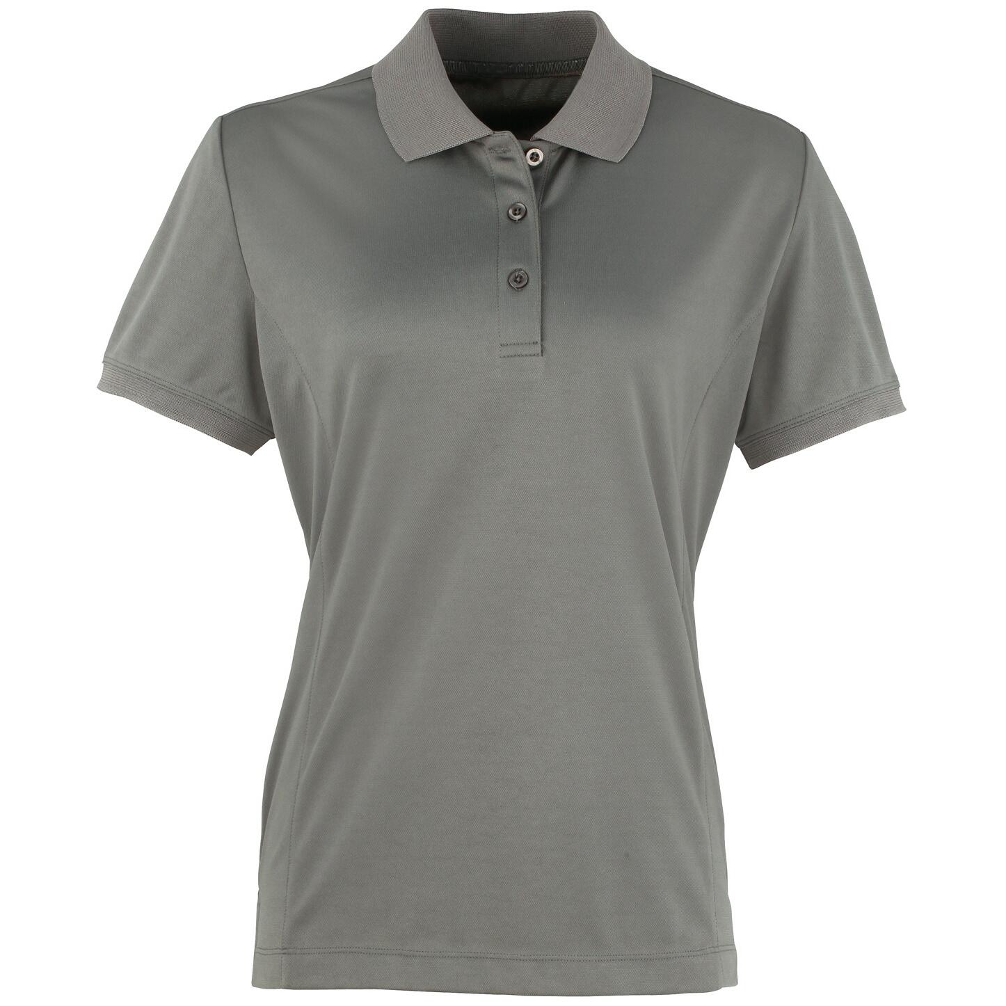 Premier Womens/Ladies Coolchecker Short Sleeve Pique Polo T-Shirt