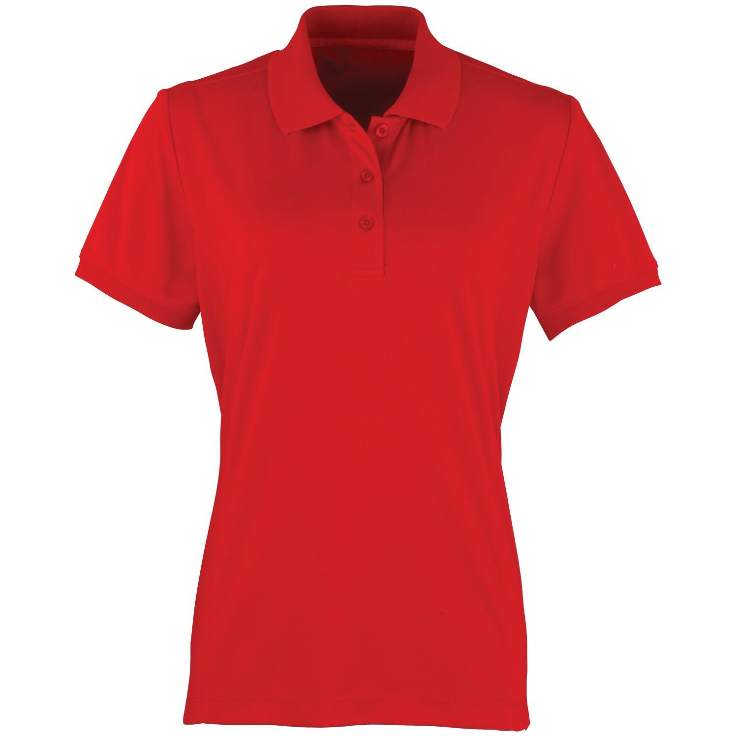 Premier Womens/Ladies Coolchecker Short Sleeve Pique Polo T-Shirt