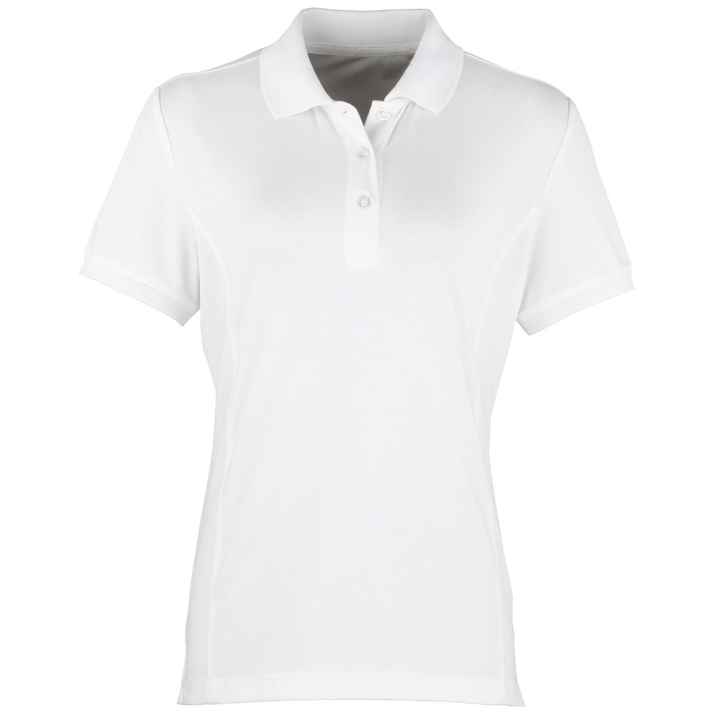 Premier Womens/Ladies Coolchecker Short Sleeve Pique Polo T-Shirt