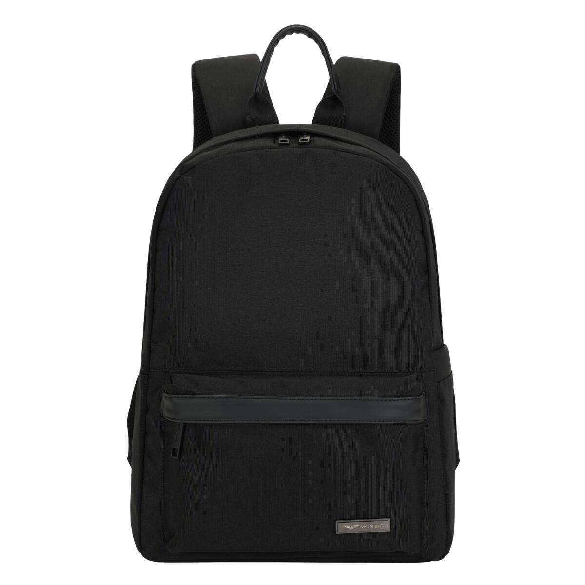 WINGS VIREO Zwarte Schoolrugzak 15L met Laptopvak 15,6” & Bidonvak 2/7