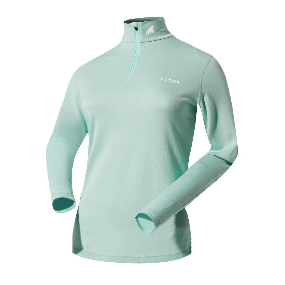 T-shirt femme 100% laine de mérinos manches longues - Bjork 210 Zip 2/5