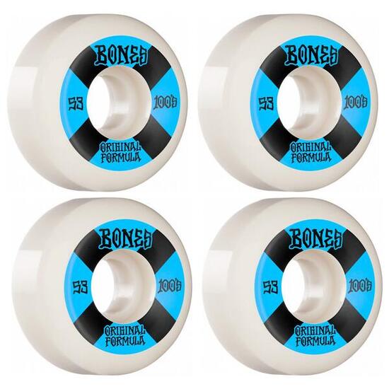 Bones Wheels 100's White-Blue V5 Sidecut 53mm