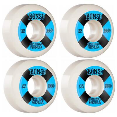 Bones wheels 100's white-blue v5 sidecut 53mm