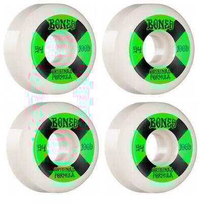Bones wheels 100's white-green v5 sidecut 54mm