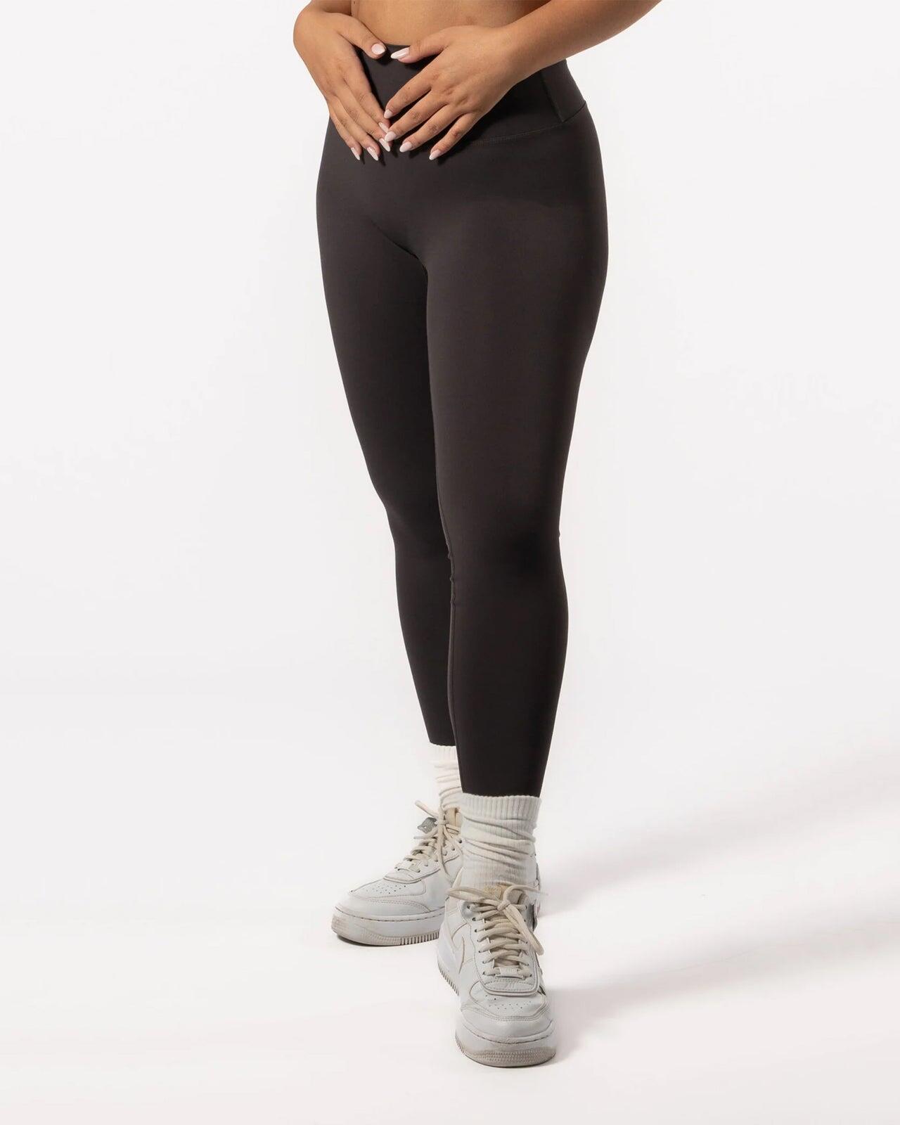 Legging femme 7/8 pour yoga & pilates chocolat 2/4