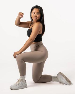 Leggings donna 7/8 per yoga e pilates rosa chiaro