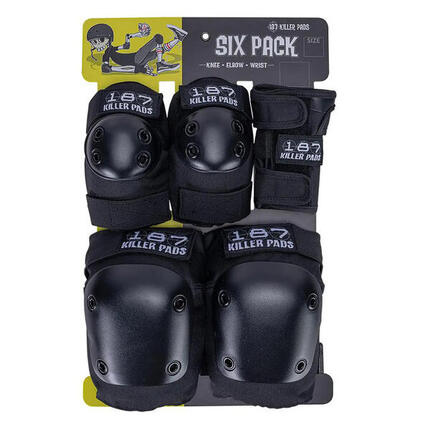 187 KILLER PADS pack 3 protections PADS SIX PACK SET Noir- Taille L