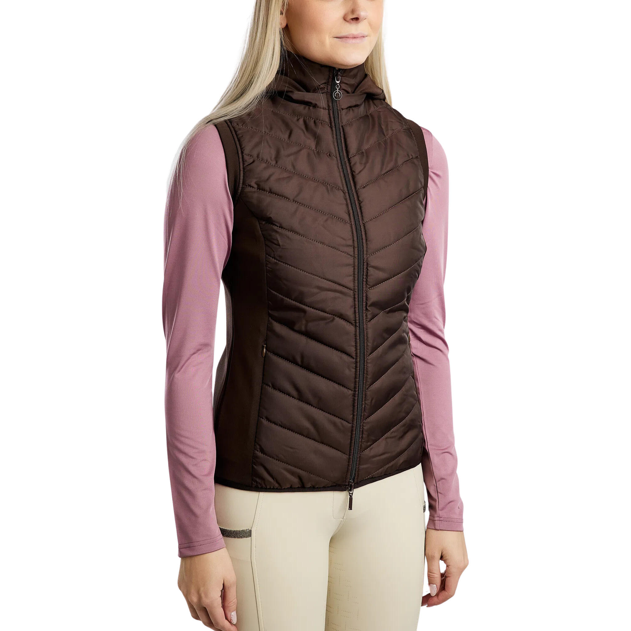 Damska kurtka bez rękawów z kapturem Montar Eliza