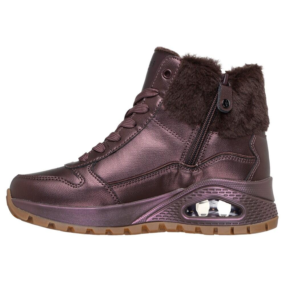 Baskets FEMME Skechers Uno Rugged Galactics Heights MARRON Metal 5/5