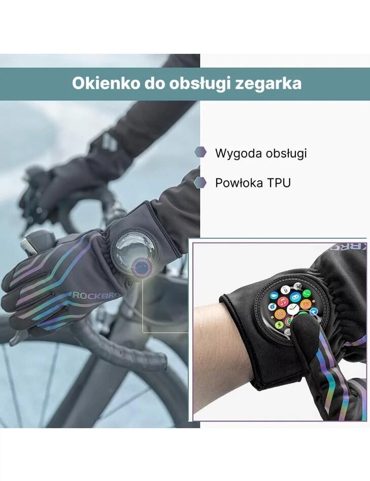 Zimowe rękawiczki sportowe unisex Rockbros 1614024000 2/3