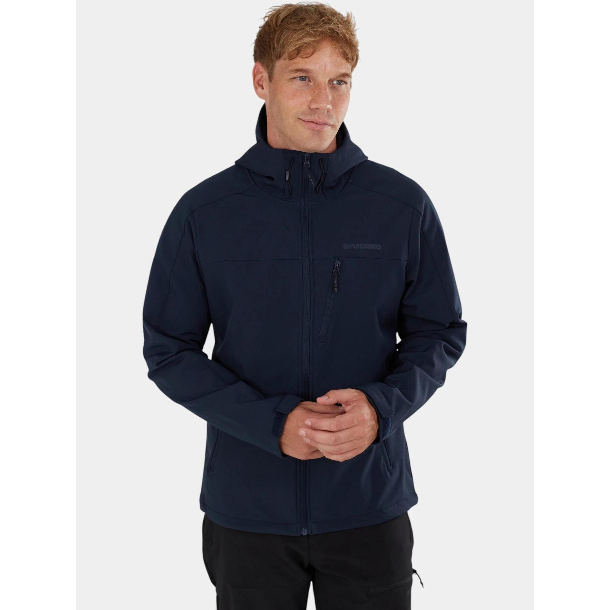 Fundango - Veste Softshell Homme Fairbanks - Softshell - Bleu - Decathlon