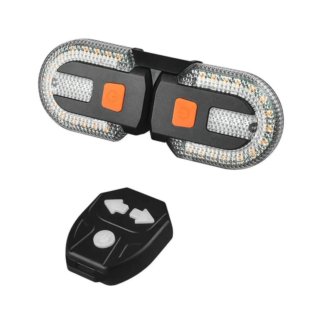 LED bike tail light with wireless turn signals remote USB-C