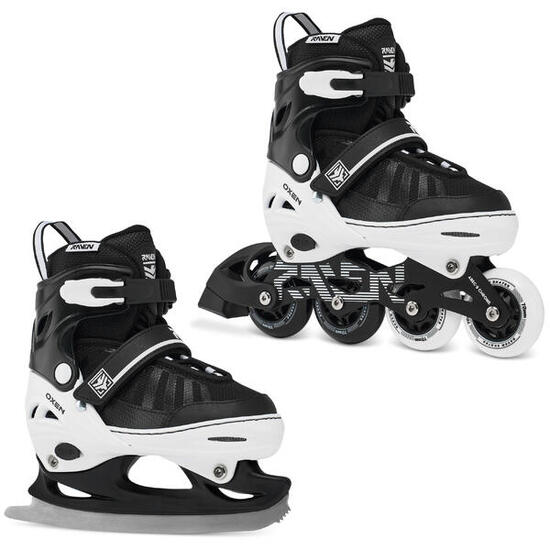 Verstellbare Rollschuhe 2in1 Oxen Schwarz/Mint Anodized