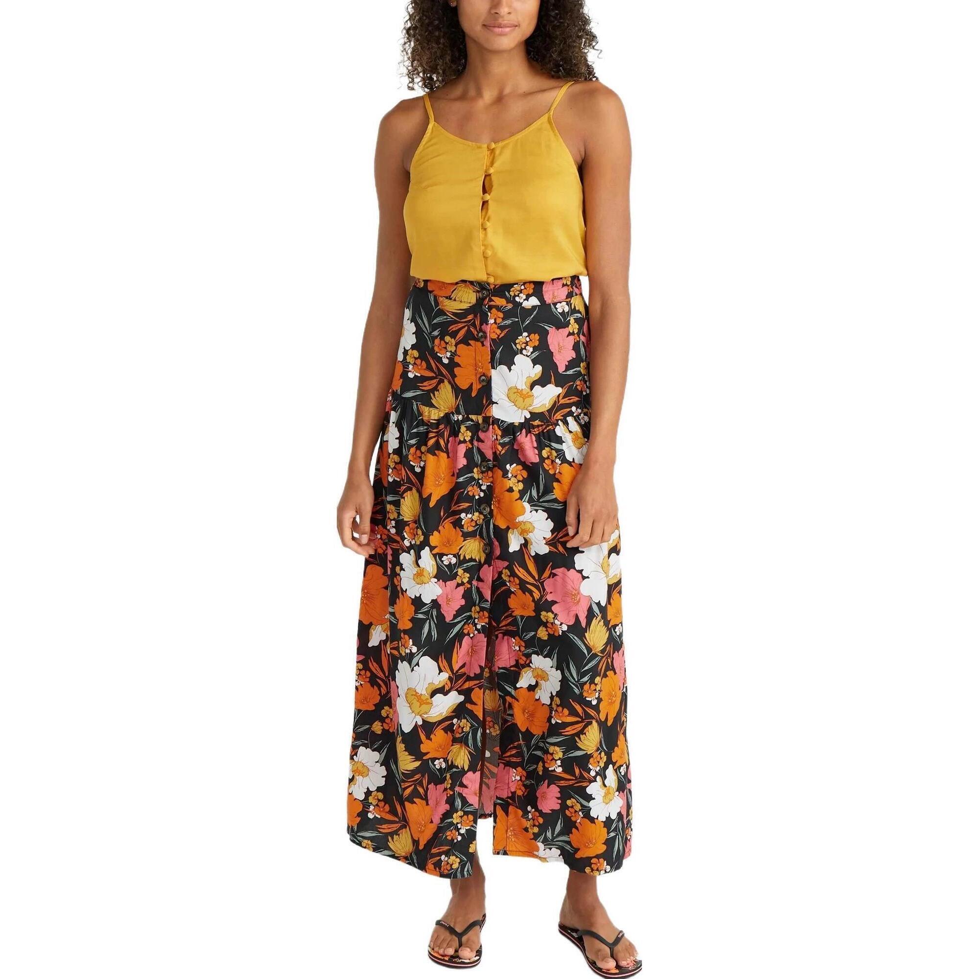 O'Neill - Jupe Longue Femme Alofa Maxi - Jupe - Jaune|noir|orange|rose - Decathlon