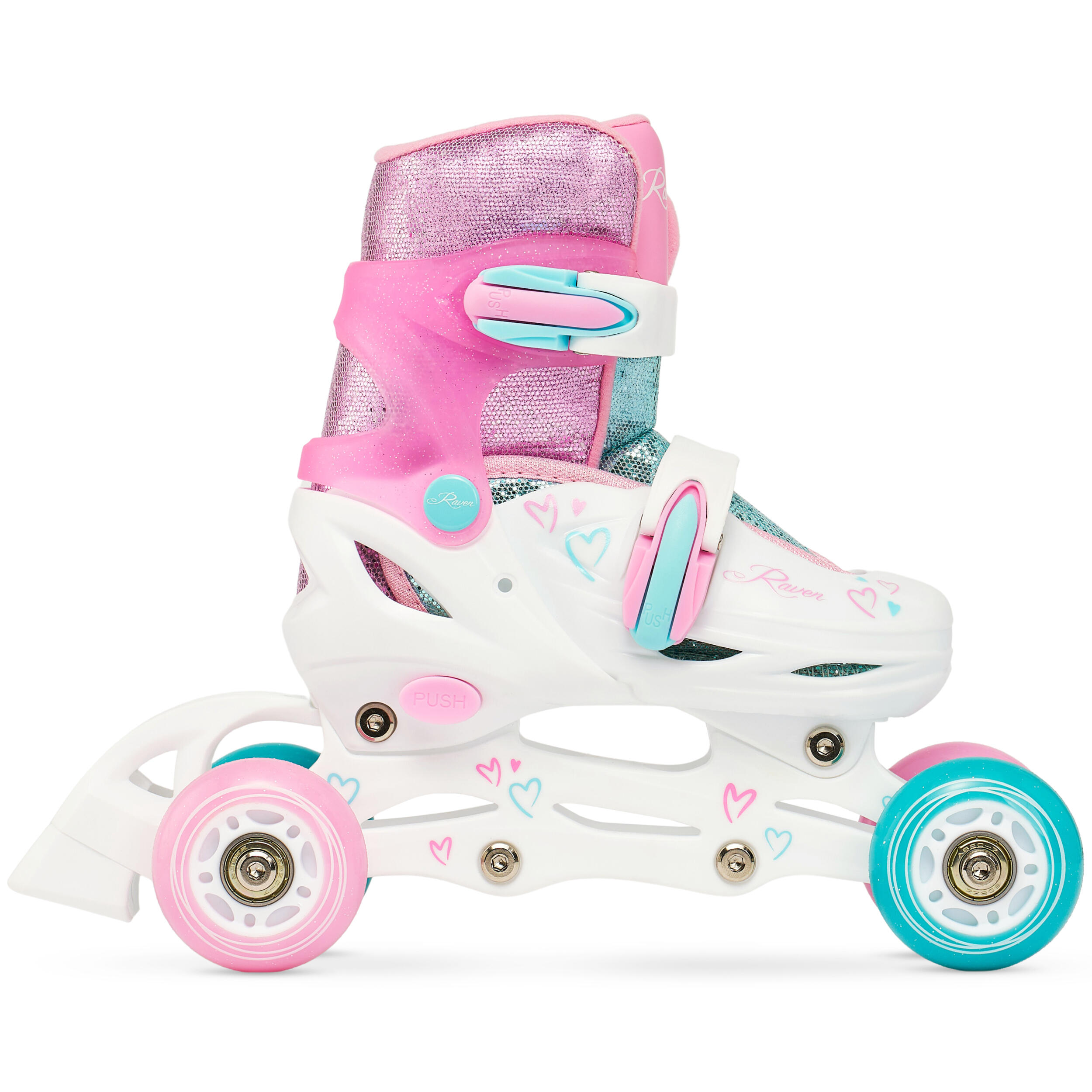 Rolschaatsen Dames LED Quad Rolschaatsen Rolschaatsen Sportschoenen Inline Skates Verstelbare 2-in-1 Multifunctionele Schoenen,Silver(highTop)-EU
