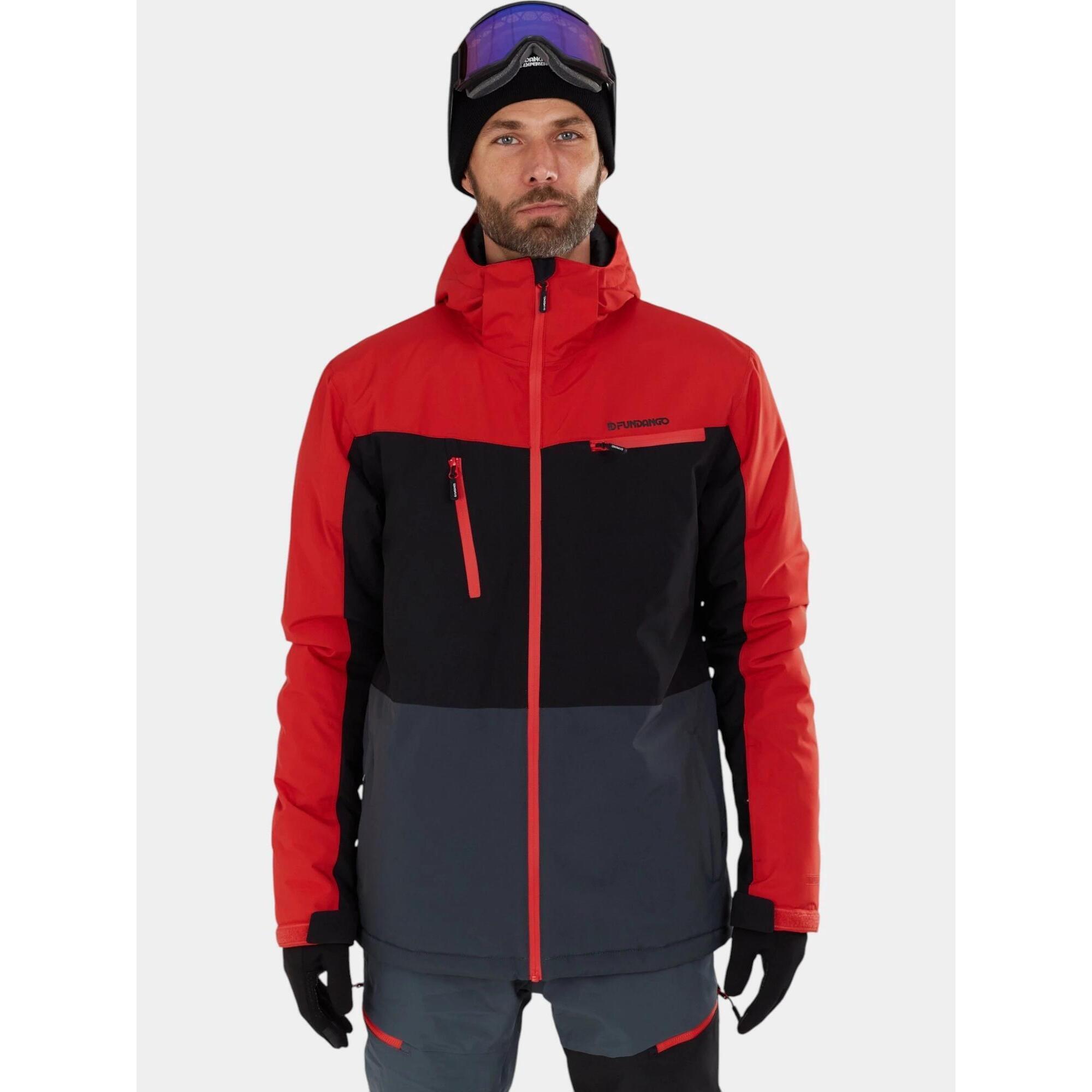 Fundango - Veste De Ski Homme Horatio - Veste - Gris|noir|rouge - Decathlon
