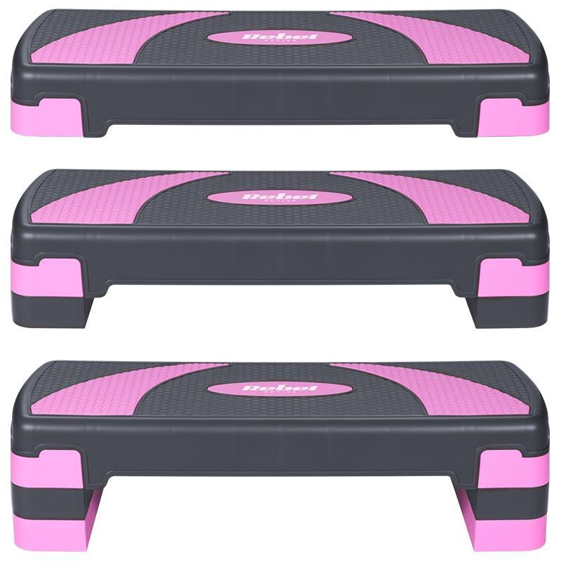 Stepper Aerobic Rebel Active, 3 Nivele (Gri/Violet)