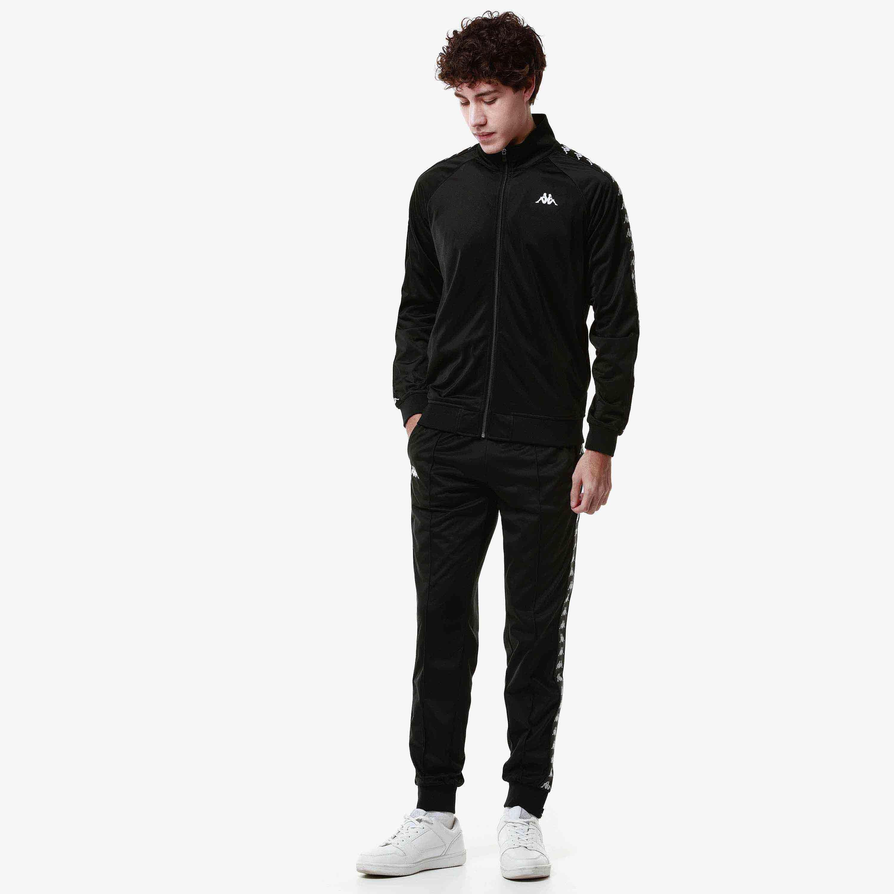 Pantalon de survêtement pour homme noir pour streetwear sportif 6/7