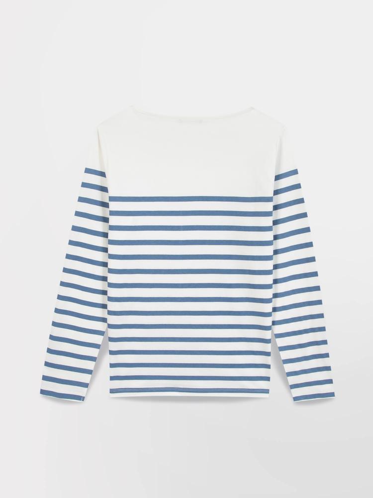 T-shirt manches longues Femme ALISATEE Celeste, 100% coton 5/5